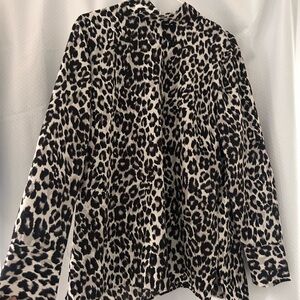IMNYC Isaac Mizrahi Leopard Print Blouse